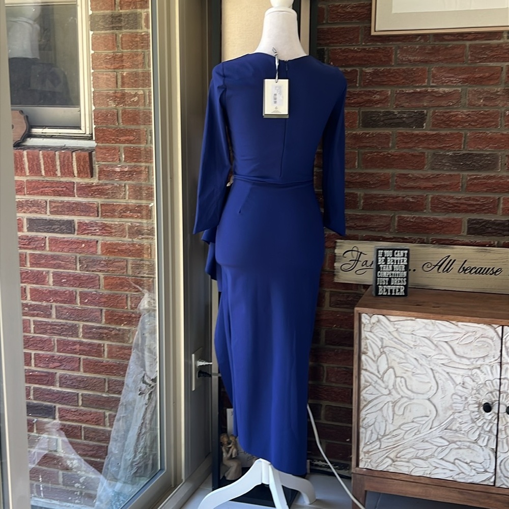 Chiara Boni La Petite Robe Gathered Side Midi-Dress Size 2 NWT - Picture 8 of 9